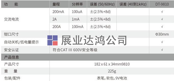 迷你型泄漏電流鉗形表